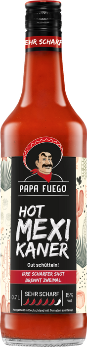 Papa Fuego Mexikaner Sehr Scharf 15% - 0,70 l